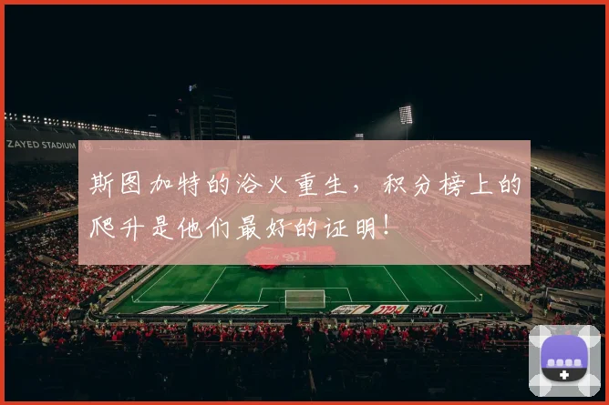 斯图加特的浴火重生,积分榜上的爬升是他们最好的证明!